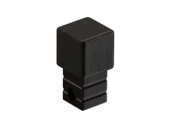Ilcom Finition angulaire PQ en acier inoxydable pour profils Noir satiné - 12 mm x 12 mm