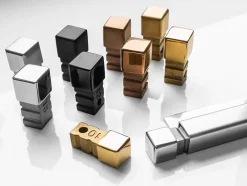 Ilcom Finition angulaire rectifiée PQS en acier inoxydable pour profils Argent poli - 10 mm x 10 mm