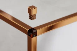 Ilcom Finition angulaire rectifiée PQS en acier inoxydable pour profils Cuivre poli - 10 mm x 10 mm