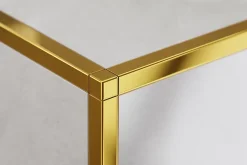 Finition angulaire rectifiée PQS en acier inoxydable pour profils Or poli - 12 mm x 12 mm-Ilcom Clearance