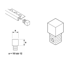 Finition angulaire rectifiée PQS en acier inoxydable pour profils Or poli - 12 mm x 12 mm-Ilcom Clearance