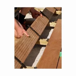 Jouplast Fixation invisible pour lame de terrasse en bois FIXEGO -