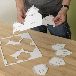 Gabarit en carton pour 5 découpes de moulures- Sale