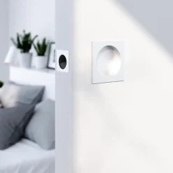 GoodHome Galandage Carré à visser Irvil mat blanc Ø55.5mm