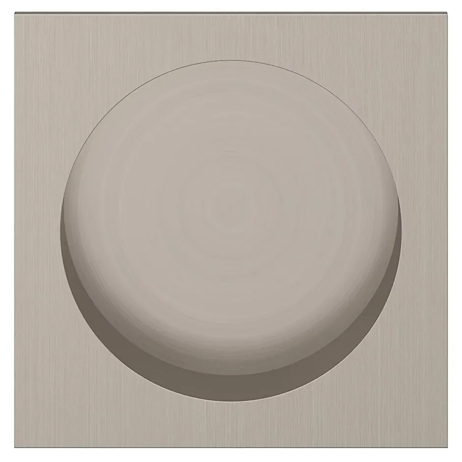 GoodHome Galandage Carré à visser Irvil effet nickel satin gris Ø55.5mm