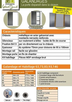 Galandage, Kit De Finitions Pour Porte En 63-Gd Menuiseries Clearance
