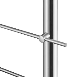 AICA Sanitaire Garde-corps avec main courante, 150cm, en acier inoxydable 304, garde-corps avec 3 traverses, pour intérieur et extérieur