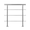 Garde-corps 80cm avec main courante, en acier inoxydable 201, pour intérieur et extérieur, garde-corps avec 3 traverses-AICA Sanitaire Clearance