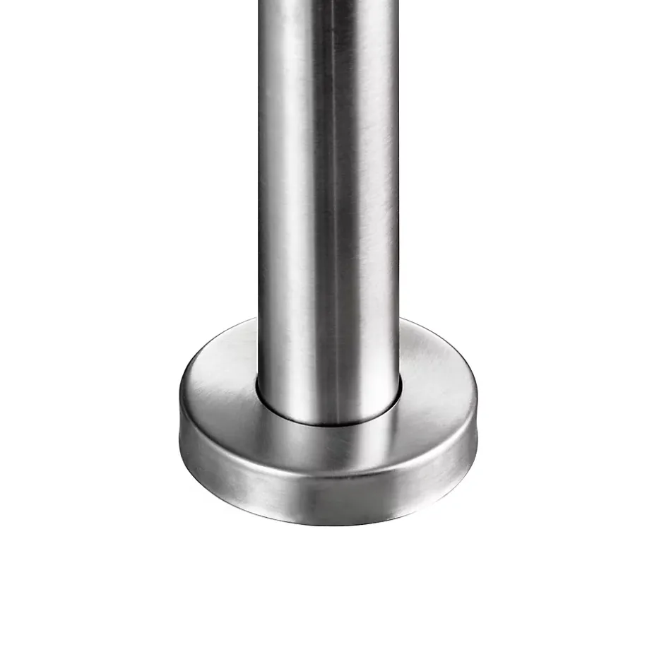 Garde-corps 180cm avec main courante, en acier inoxydable 201, pour intérieur et extérieur, garde-corps avec 3 traverses-AICA Sanitaire Outlet