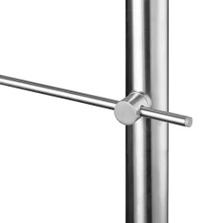 AICA Sanitaire Garde-corps 200cm avec main courante, en acier inoxydable 201, pour intérieur et extérieur, garde-corps avec 3 traverses