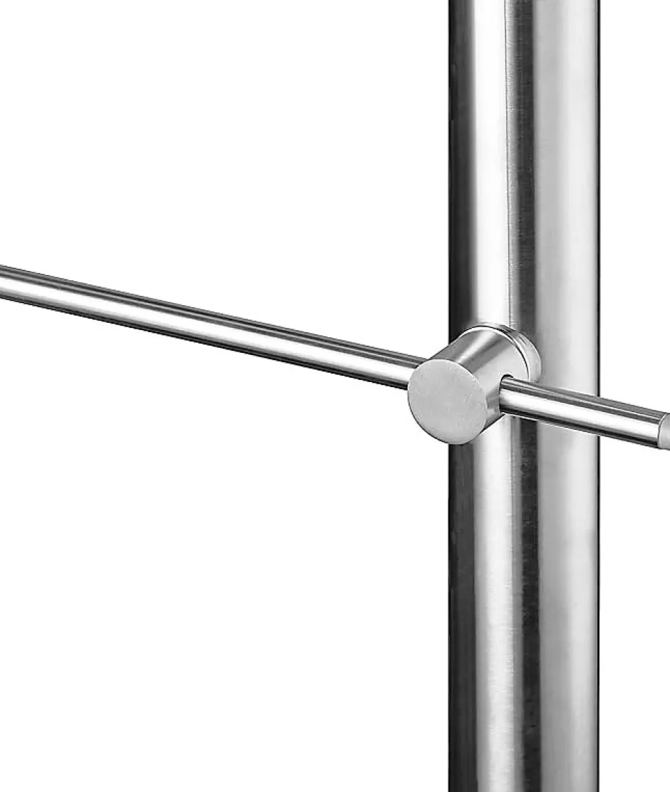 Garde-corps 80cm avec main courante, en acier inoxydable 201, pour intérieur et extérieur, garde-corps avec 3 traverses-Nature Pro Outlet