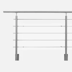 Kordo Garde-corps inox gris pose latérale, Inoca