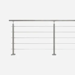 Garde-corps inox gris pose à plat, Inoca-Kordo