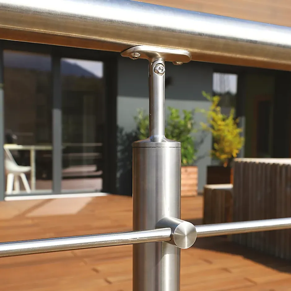 Garde-corps inox gris pose à plat, Inoca-Kordo