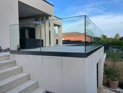 Garde-corps verre - Aluminium - Pose à la française au ML-Home mat Discount