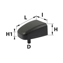 Afbat - Tb Industrie Sas Gond acier à visser pour portail avec cache composite noir Afbat