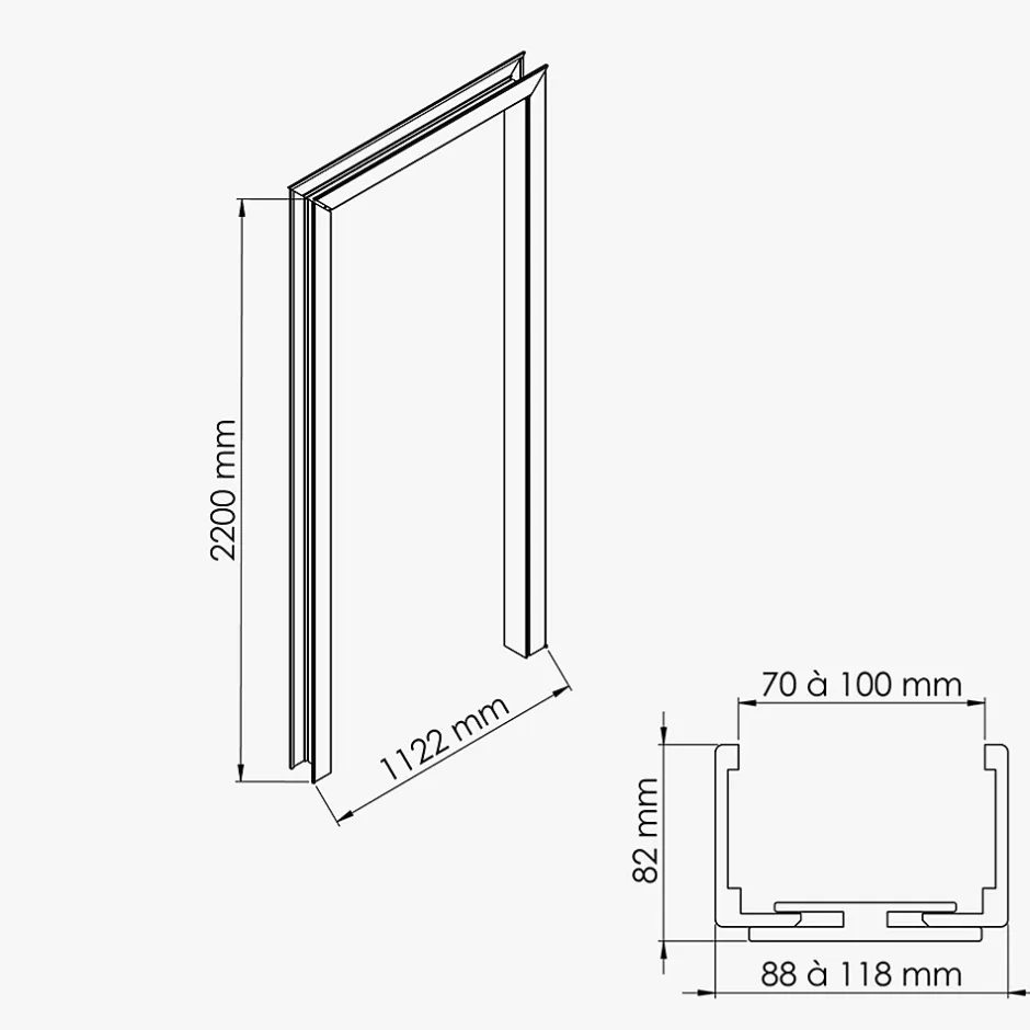 Coulicool Habillage de Cloison 1 m - Noir