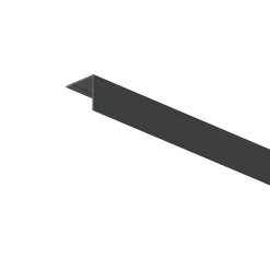 GoodHome Habillage en L pour fenêtre alu gris 3,5 x 3,5 cm