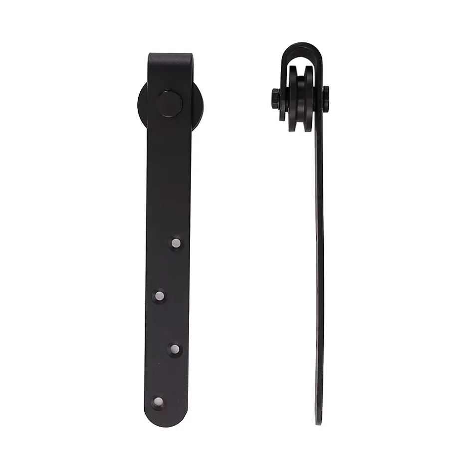 Kit de porte coulissante système galandage avec porte épaisseur 20-25 mm largeur max. 0,9 m charge max. 20 Kg acier noir-Homcom Clearance