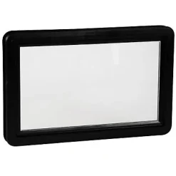 G.C.N.V Protecta Hublot pour porte de garage rectangulaire en PVC noir l.34,2 x H.21 cm