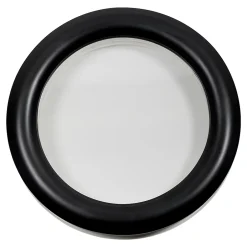 GoodHome Hublot pour porte de garage circulaire en PVC noir Ø.31,8 x H.31,8 cm