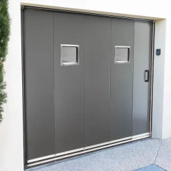 GoodHome Hublot pour porte de garage carré en acier inoxydable argenté l.28,4 x H.28,4 cm