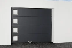 GoodHome Hublot pour porte de garage carré en acier inoxydable argenté l.28,4 x H.28,4 cm