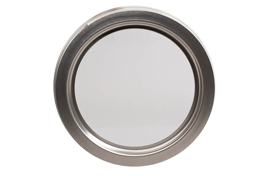 GoodHome Hublot pour porte de garage circulaire en acier inoxydable argenté Ø.30,5 x H.30,5 cm