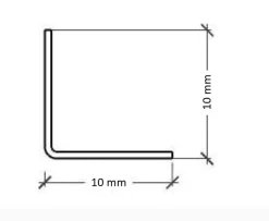 Ilcom Profilé décoratif Li Angle intérieur en acier inoxydable Argent poli - 10 mm x 2440 mm x 0,65 ep.
