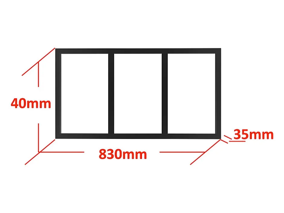 Imposte atelier en aluminium thermolaqué - L83 x H40 cm - Blanc - BAYVIEW-Vente-unique Hot