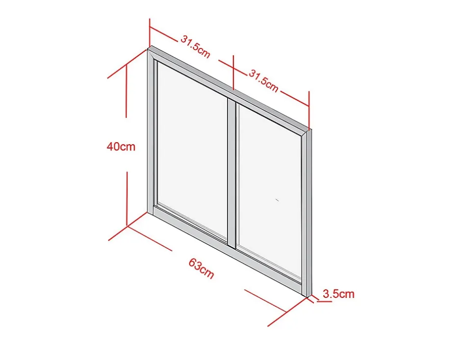Imposte atelier en aluminium thermolaqué - L63 x H40 cm - Noir - BAYVIEW-Vente-unique Sale