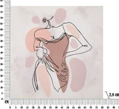 Impression sur toile femme multicolore cm 80x2,8x80-Mauro Ferretti Outlet