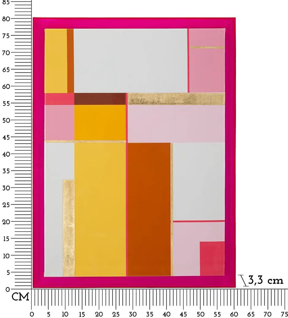 Impression sur toile laquée avec cadre acrylique cm 60x3,3x80-Mauro Ferretti Best