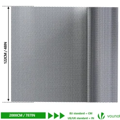 Vounot Isolant thermique a bulle double couche aluminium radiateur reflecteur 1.22x20m