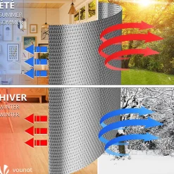 Isolant thermique a bulle double couche aluminium radiateur reflecteur 1x10m-Vounot Online