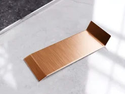 Jeu FI en acier inoxydable pour plinthe Cuivre satiné - 80mm x 30mm x 12mm-Ilcom Clearance