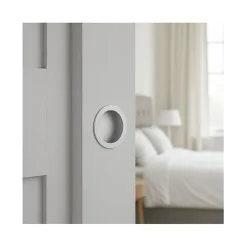 Jeu de poignées cuvette rondes - - Chromé-Thirard