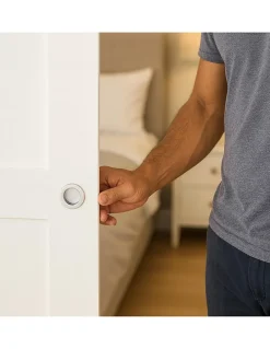 Jeu de poignées cuvette rondes - - Chromé-Thirard