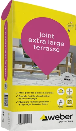 Joint extra large terrasse gris perle Weber 25kg-Weber Saint-Gobain Online