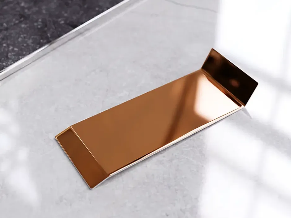 Joint FI en acier inoxydable pour plinthe Cuivre poli - 60mm x 30mm x 12mm-Ilcom Outlet