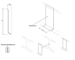 Joint FI en acier inoxydable pour plinthe Cuivre poli - 60mm x 30mm x 12mm-Ilcom Outlet