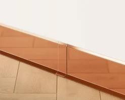 Joint FI en acier inoxydable pour plinthe Cuivre poli - 80mm x 30mm x 12mm-Ilcom Discount