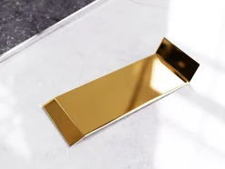 Ilcom Joint FI en acier inoxydable pour plinthe Or poli - 100mm x 30mm x 12mm