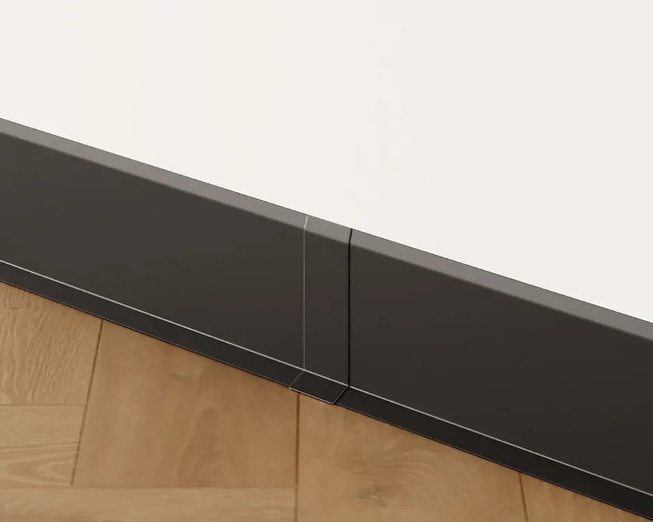 Joint FI en acier inoxydable pour plinthe Noir mat - 100mm x 30mm x 12mm-Ilcom Clearance