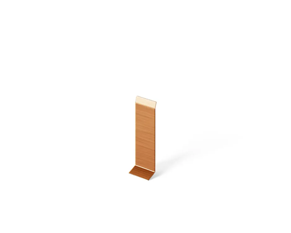 Joint FI en acier inoxydable pour plinthe Cuivre satiné - 60mm x 30mm x 12mm-Ilcom Online