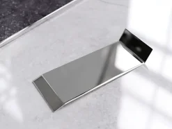 Ilcom Joint FI en acier inoxydable pour plinthe Argent poli - 100mm x 30mm x 12mm