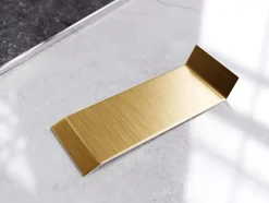 Ilcom Joint FI en acier inoxydable pour plinthe Or satiné - 80mm x 30mm x 12mm