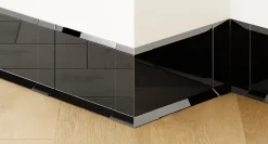 Joint FI en acier inoxydable pour plinthe Noir poli - 80mm x 30mm x 12mm-Ilcom Outlet