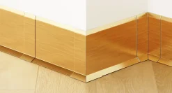 Ilcom Joint FI en acier inoxydable pour plinthe Or satiné - 60mm x 30mm x 12mm