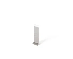 Joint FI en acier inoxydable pour plinthe Argent satiné - 60mm x 30mm x 12mm-Ilcom